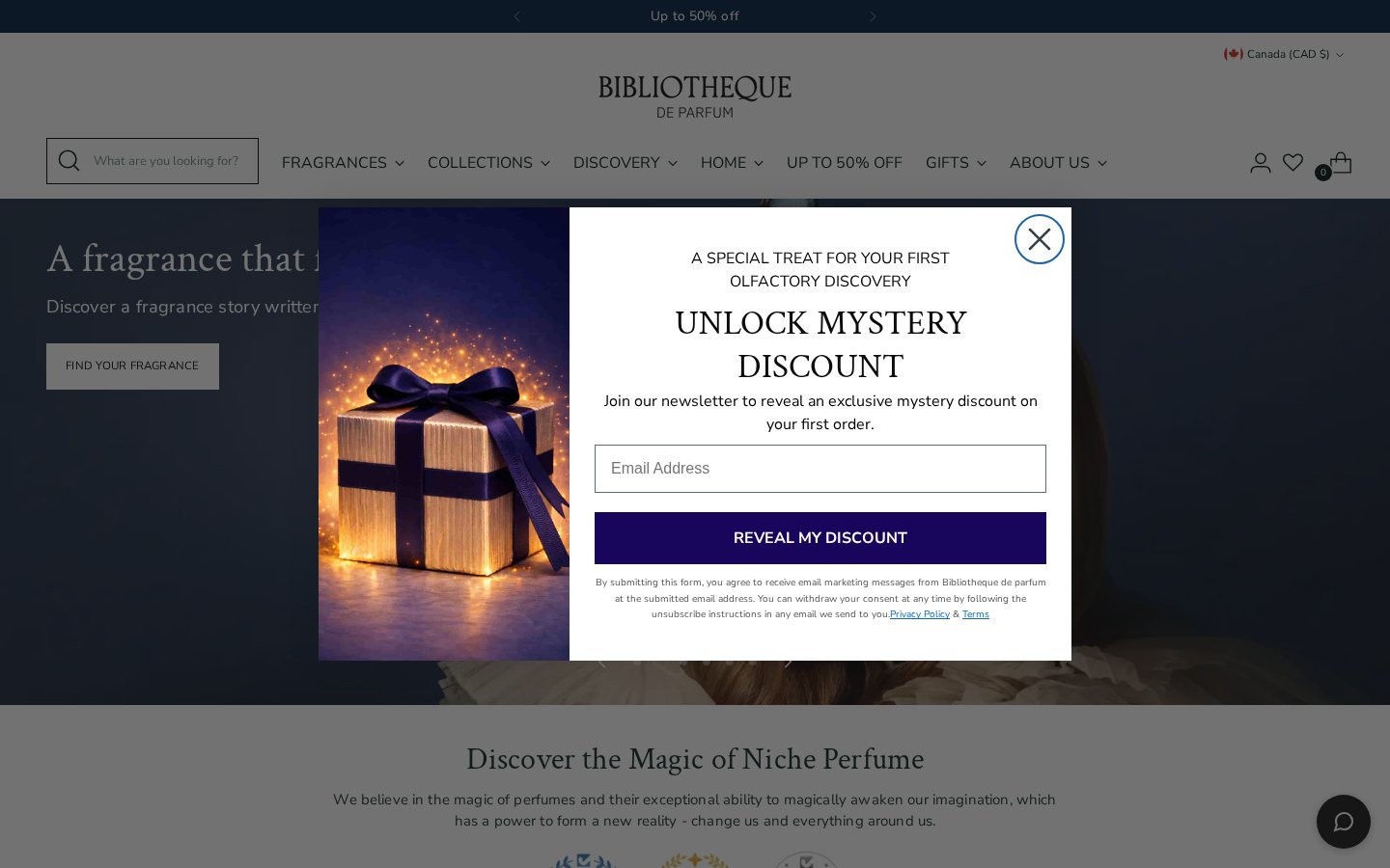 Bibliothèque de Parfum homepage preview