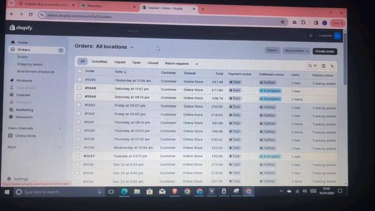 Beauty / Skincare Shopify Store — Shopify dashboard proof